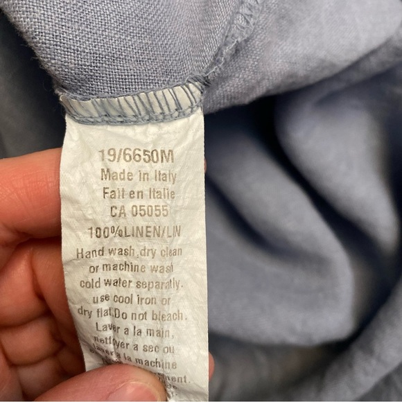 New with tags M Linen dress made in Italy asymmetrical flowy summer dress - Picture 7 of 12